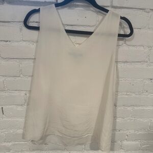 White Sleeveless Tank with Cute Back Detail